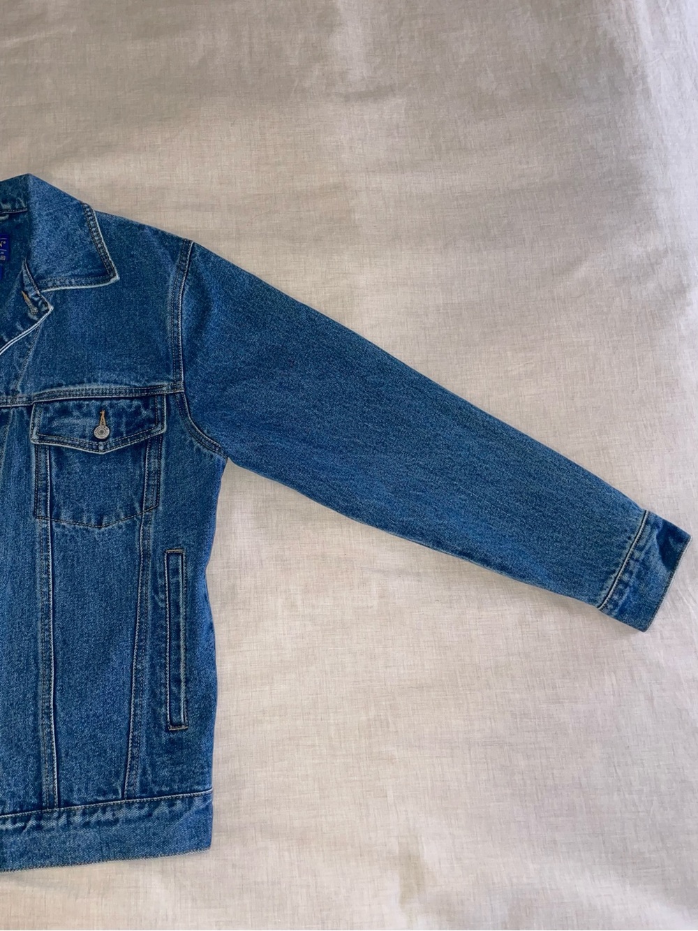 Pendleton Denim Jean Jacket Wool Aztec Geometric Panel Patch - Picture 6 of 13